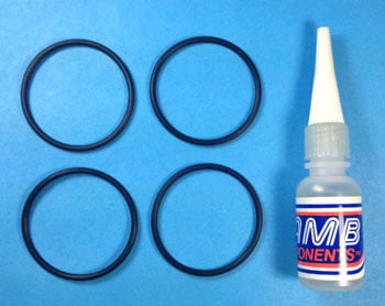 Overhaul kit for a pair of Lamb #1602 or 1608 calipers (8 Seals & Oil)