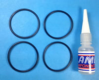 Overhaul kit for a PAIR of Lamb #1600/JFZ/MW/Wilwood caliper (8 Seals & Oil)