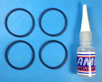 Overhaul kit for a PAIR of Lamb #1601 caliper (8 Seals & Oil)
